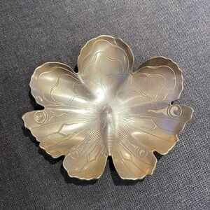 Vintage Butterfly Shaped Aluminum Dish, Trinket Dish